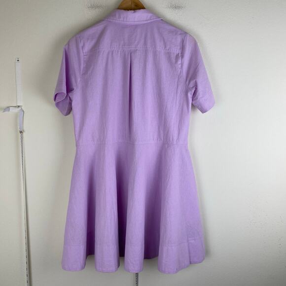 Tuckernuck Meryl Shirt Dress Size XS Lilac Purple Cotton Pomander Place - Picture 10 of 14